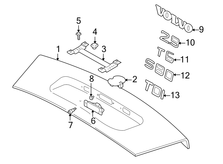 5Trunk lid. Exterior trim.https://images.simplepart.com/images/parts/motor/fullsize/9720500.png