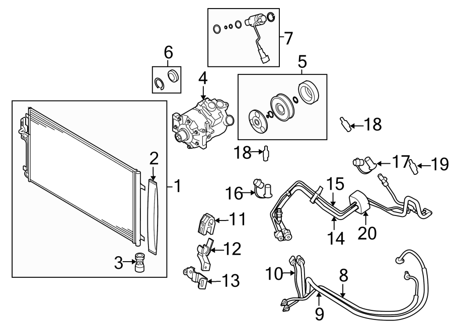 8AIR CONDITIONER & HEATER. COMPRESSOR & LINES. CONDENSER.https://images.simplepart.com/images/parts/motor/fullsize/9721100.png