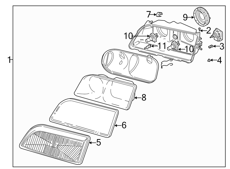 4FRONT LAMPS. HEADLAMP COMPONENTS.https://images.simplepart.com/images/parts/motor/fullsize/9725020.png