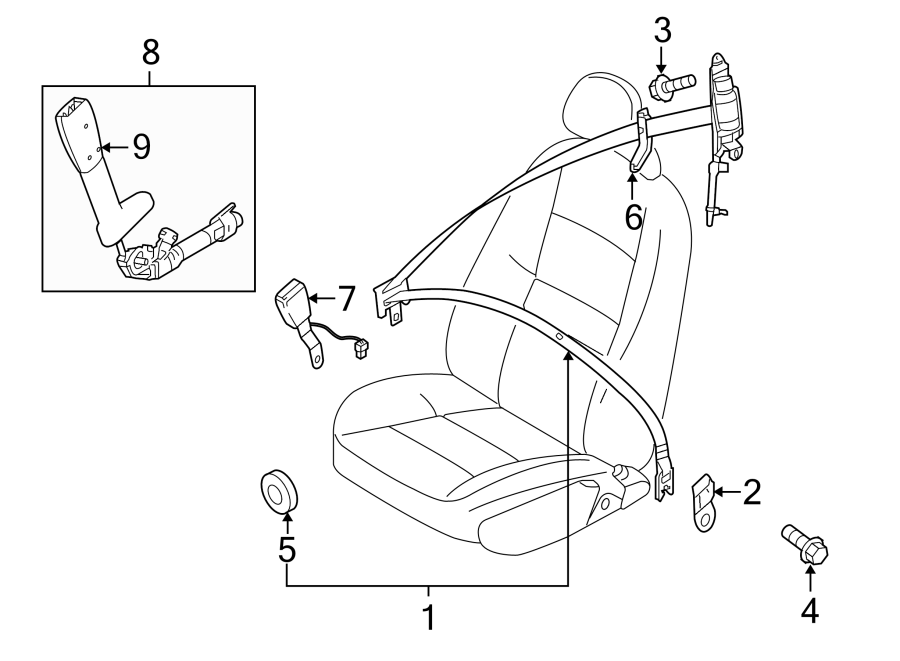 4RESTRAINT SYSTEMS. FRONT SEAT BELTS.https://images.simplepart.com/images/parts/motor/fullsize/9726350.png