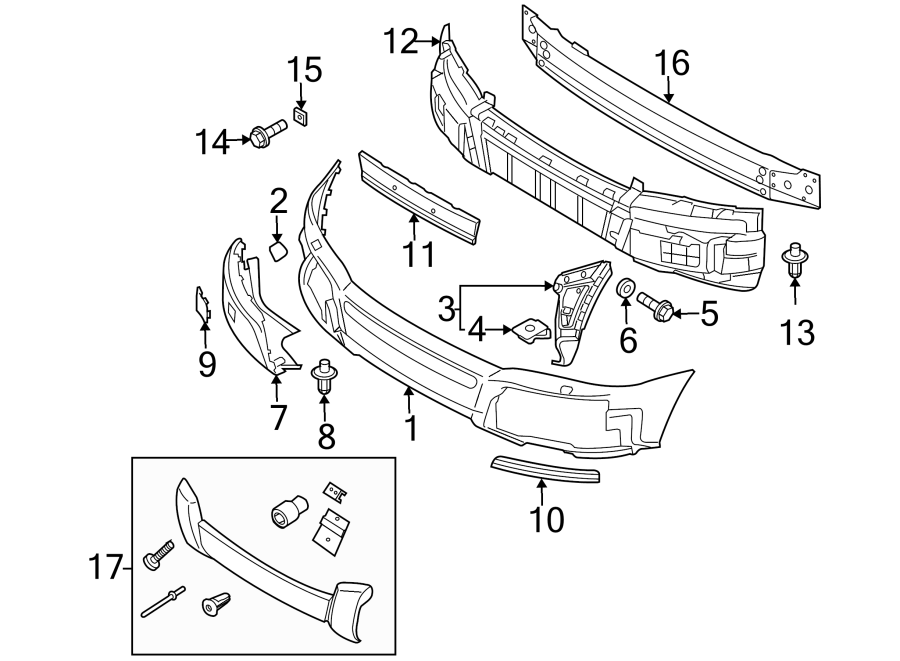 2FRONT BUMPER. BUMPER & COMPONENTS.https://images.simplepart.com/images/parts/motor/fullsize/9730015.png