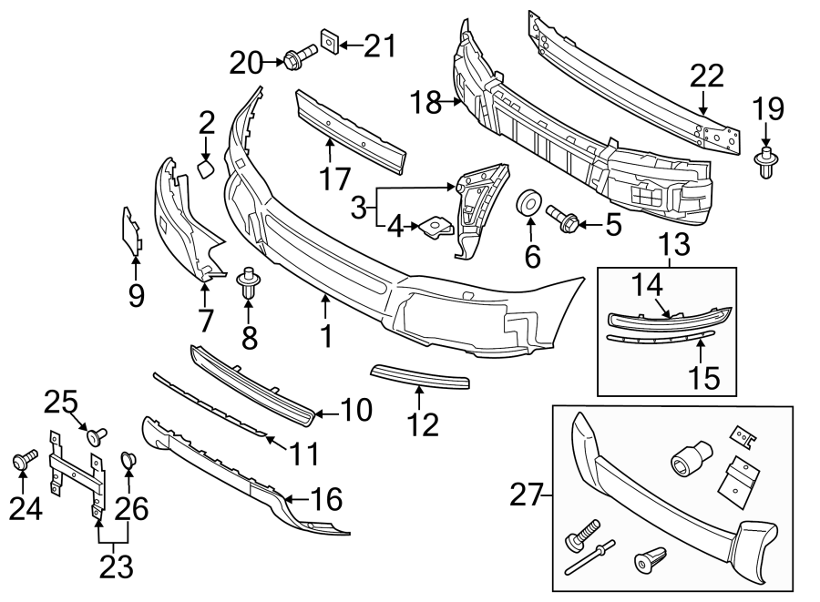 1Front bumper. Bumper & components.https://images.simplepart.com/images/parts/motor/fullsize/9730017.png