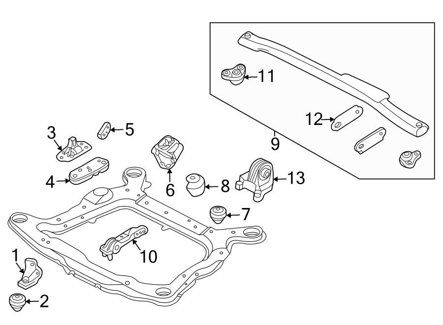 13ENGINE / TRANSAXLE. ENGINE & TRANS MOUNTING.https://images.simplepart.com/images/parts/motor/fullsize/9730290.png