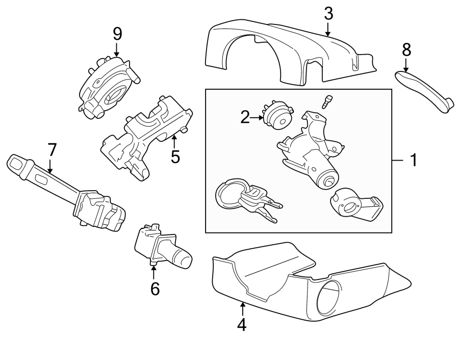 8STEERING COLUMN. SHROUD. SWITCHES & LEVERS.https://images.simplepart.com/images/parts/motor/fullsize/9730365.png