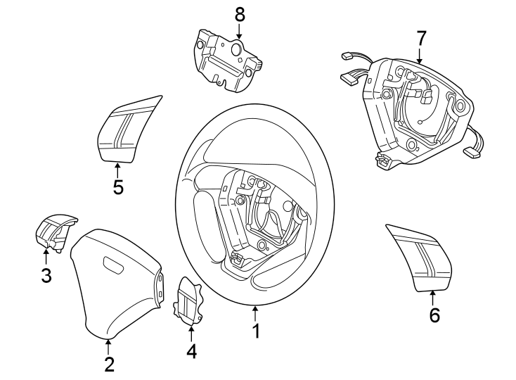 STEERING WHEEL & TRIM.