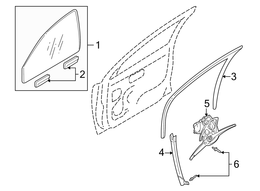 6FRONT DOOR. GLASS & HARDWARE.https://images.simplepart.com/images/parts/motor/fullsize/9730575.png