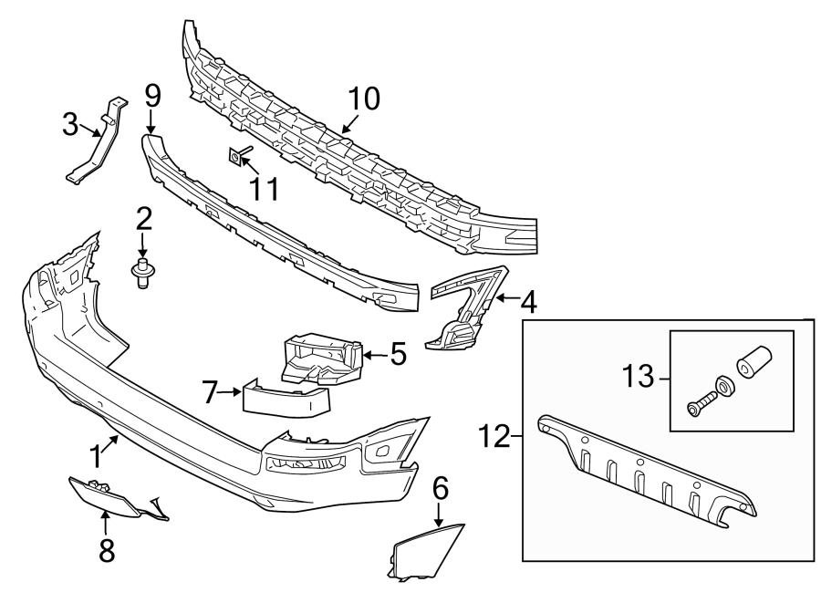 REAR BUMPER. BUMPER & COMPONENTS.