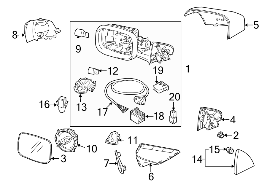 8FRONT DOOR. OUTSIDE MIRRORS.https://images.simplepart.com/images/parts/motor/fullsize/9730932.png