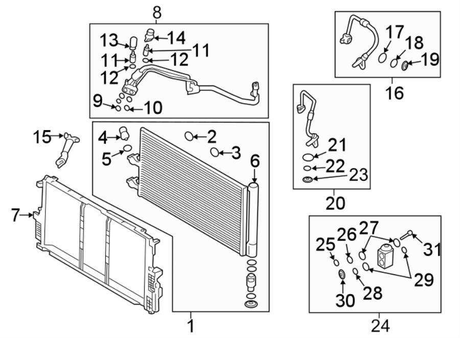 28Air conditioner & heater. Rear suspension. Compressor & lines.https://images.simplepart.com/images/parts/motor/fullsize/9731105.png