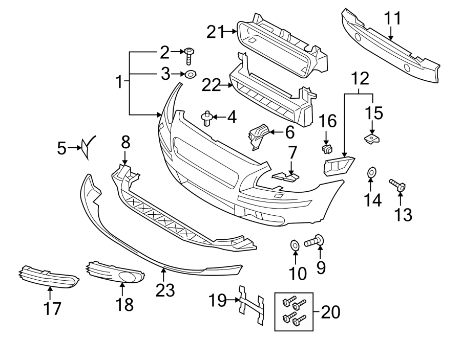 22FRONT BUMPER & GRILLE. BUMPER & COMPONENTS. SPOILER.https://images.simplepart.com/images/parts/motor/fullsize/9735010.png