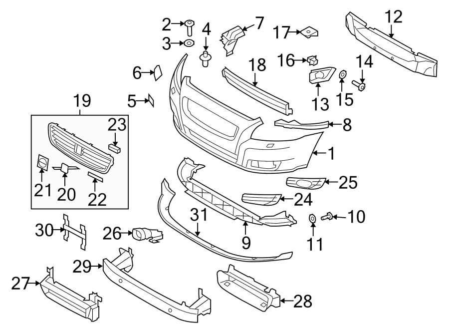 28FRONT BUMPER & GRILLE. BUMPER & COMPONENTS. SPOILER.https://images.simplepart.com/images/parts/motor/fullsize/9735012.png