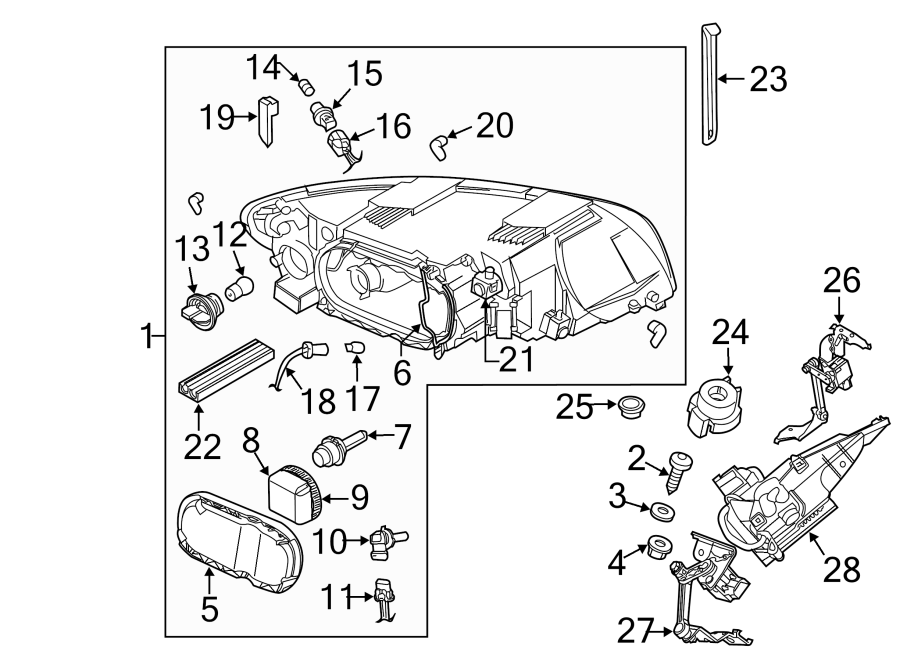 4FRONT LAMPS. HEADLAMP COMPONENTS.https://images.simplepart.com/images/parts/motor/fullsize/9735025.png