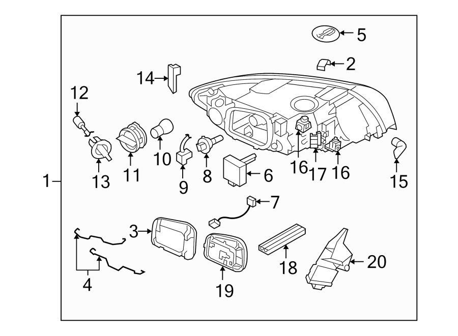 15FRONT LAMPS. HEADLAMP COMPONENTS.https://images.simplepart.com/images/parts/motor/fullsize/9735028.png