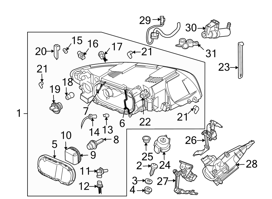 4FRONT LAMPS. HEADLAMP COMPONENTS. WASHER COMPONENTS.https://images.simplepart.com/images/parts/motor/fullsize/9741025.png