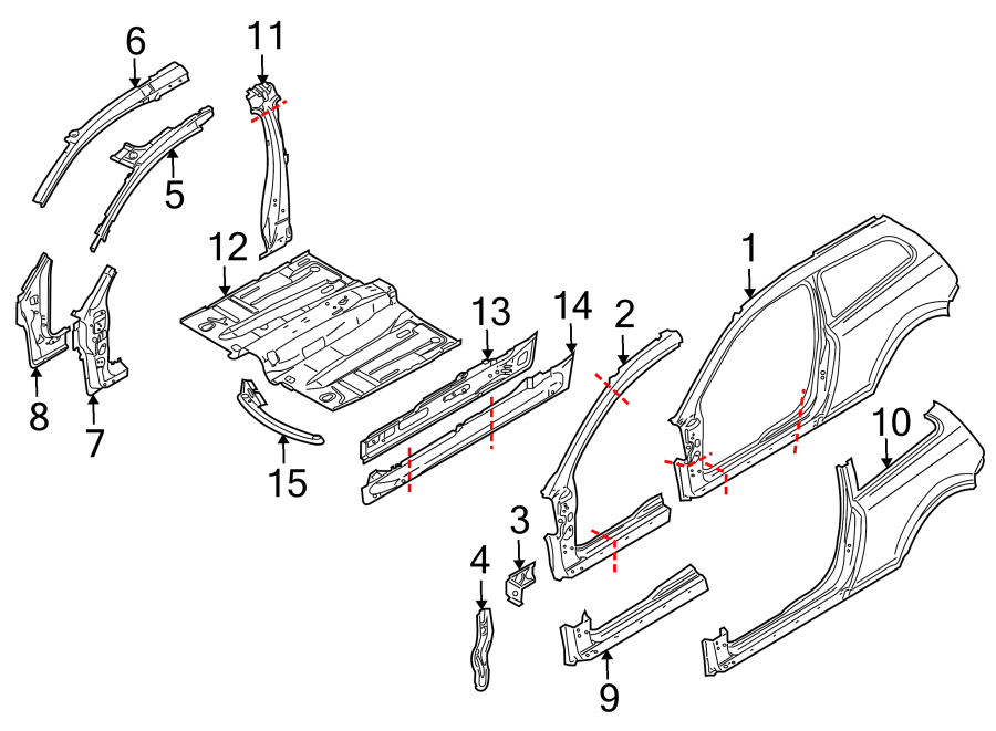 12PILLARS. ROCKER & FLOOR. CENTER PILLAR. FLOOR & RAILS. UNISIDE.https://images.simplepart.com/images/parts/motor/fullsize/9741385.png