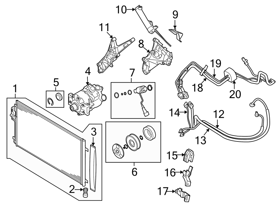 8Air conditioner & heater. Instrument panel. Compressor & lines. Condenser.https://images.simplepart.com/images/parts/motor/fullsize/9755085.png