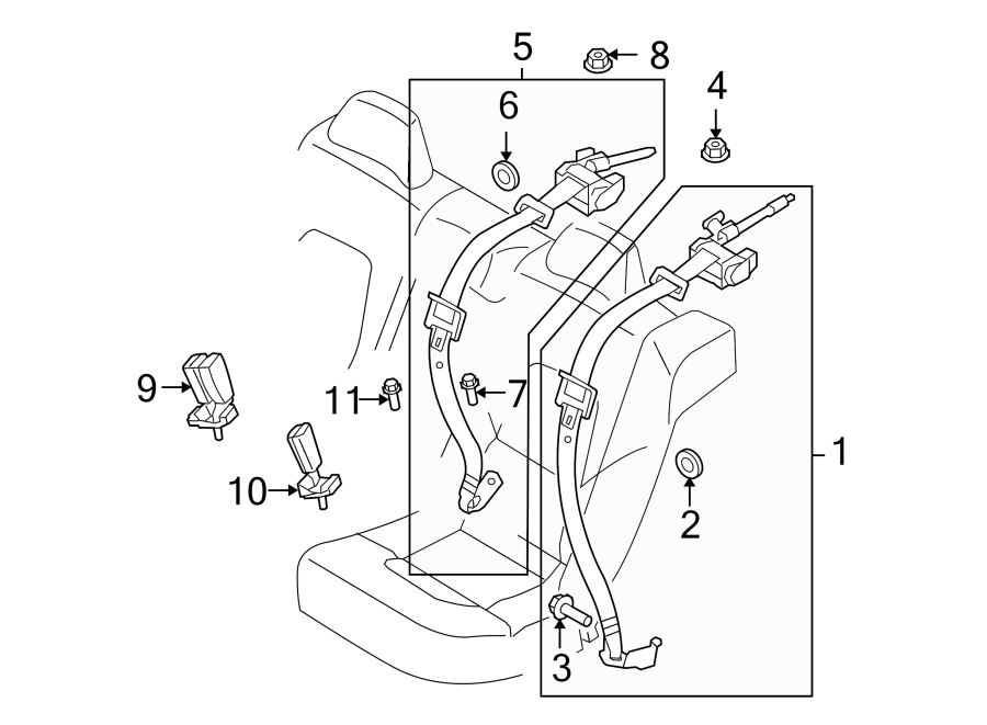 5RESTRAINT SYSTEMS. REAR SEAT BELTS.https://images.simplepart.com/images/parts/motor/fullsize/9755365.png