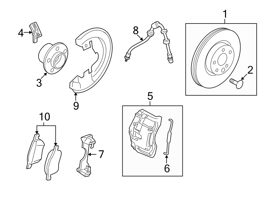 FRONT SUSPENSION. BRAKE COMPONENTS.