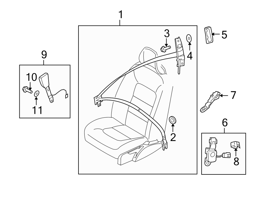 RESTRAINT SYSTEMS. FRONT SEAT BELTS.