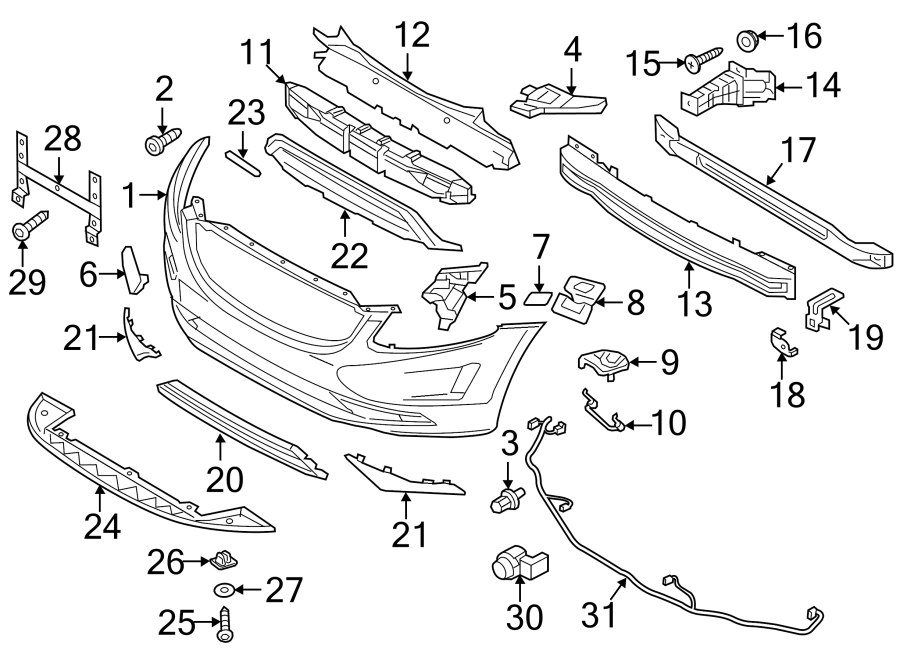 14FRONT BUMPER & GRILLE. BUMPER & COMPONENTS.https://images.simplepart.com/images/parts/motor/fullsize/9765007.png