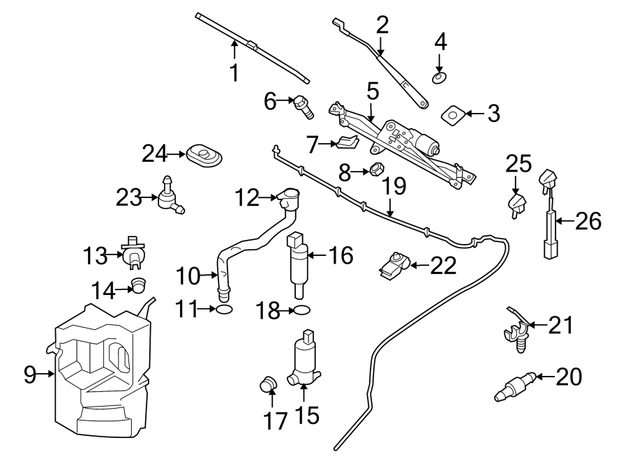 WIPER & WASHER COMPONENTS.