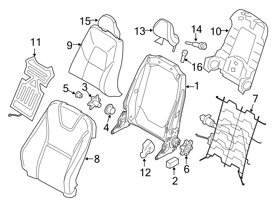 SEATS & TRACKS. PASSENGER SEAT COMPONENTS.