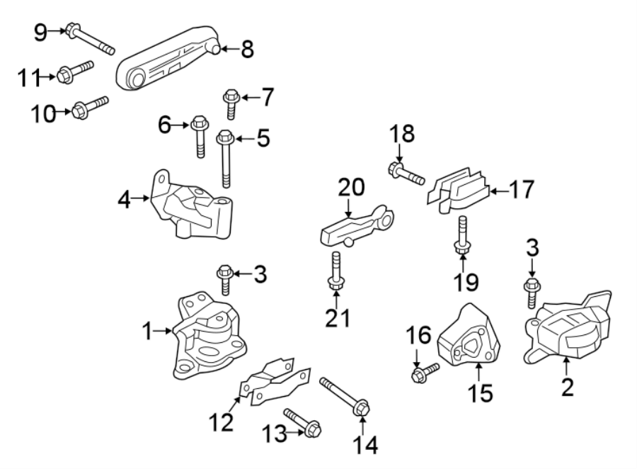 1ENGINE / TRANSAXLE. ENGINE & TRANS MOUNTING.https://images.simplepart.com/images/parts/motor/fullsize/9767355.png