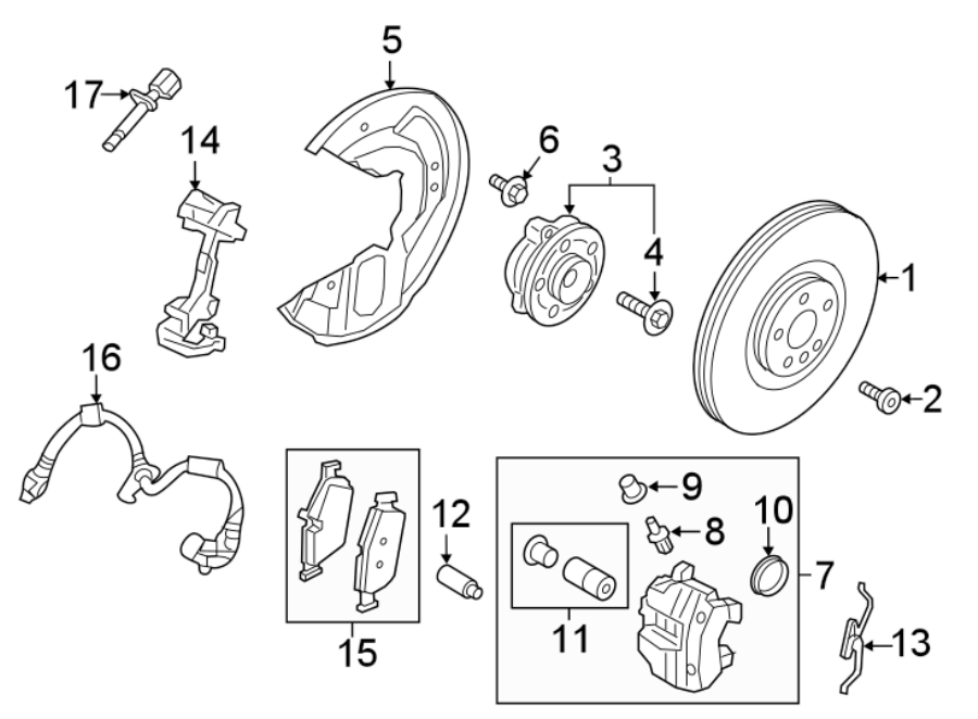 FRONT SUSPENSION. BRAKE COMPONENTS.