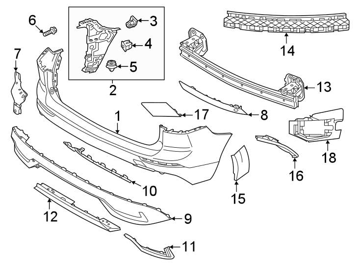 17Rear bumper. Bumper & components.https://images.simplepart.com/images/parts/motor/fullsize/9767762.png