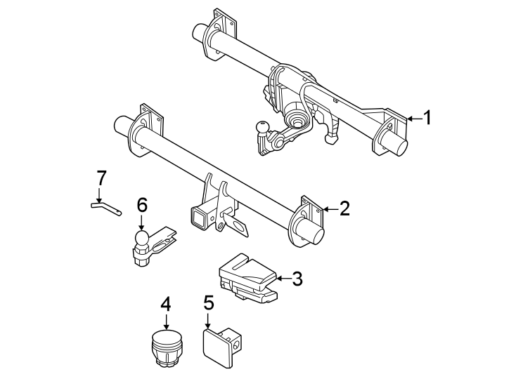 7Rear bumper. Trailer hitch components.https://images.simplepart.com/images/parts/motor/fullsize/9767766.png