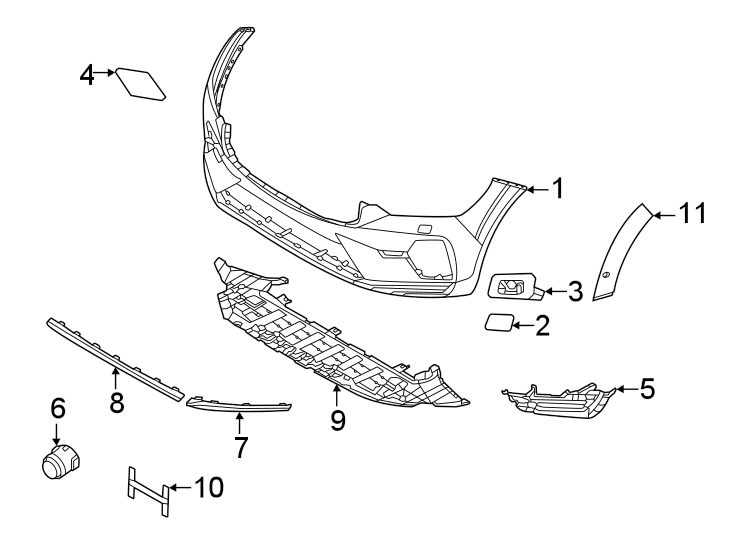 9Front bumper & grille. Bumper & components.https://images.simplepart.com/images/parts/motor/fullsize/9767770.png