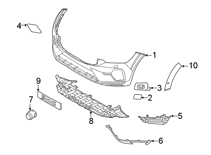 8Front bumper & grille. Bumper & components.https://images.simplepart.com/images/parts/motor/fullsize/9767790.png