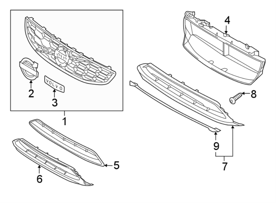 4FRONT BUMPER & GRILLE. GRILLE & COMPONENTS.https://images.simplepart.com/images/parts/motor/fullsize/9770886.png