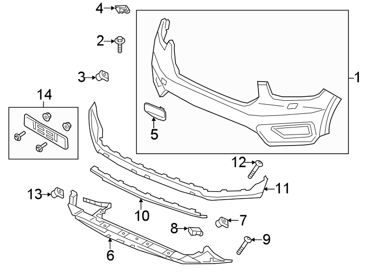 6Front bumper & grille. Bumper & components.https://images.simplepart.com/images/parts/motor/fullsize/9775005.png