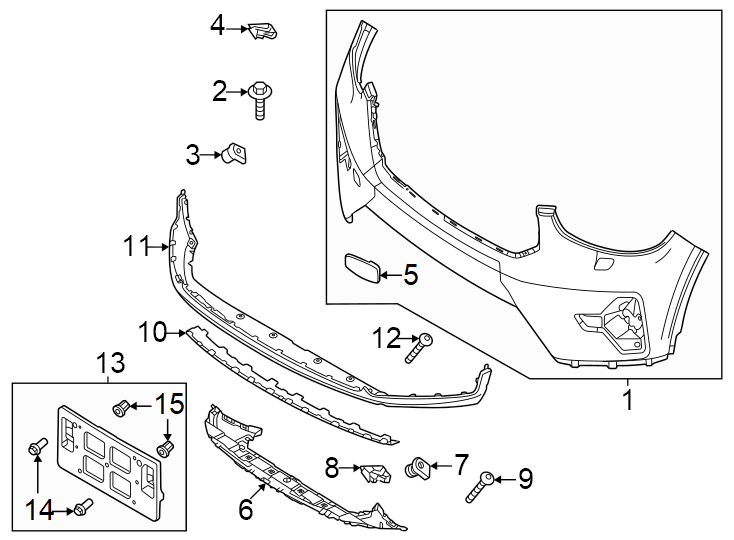 6Front bumper & grille. Bumper & components.https://images.simplepart.com/images/parts/motor/fullsize/9775011.png