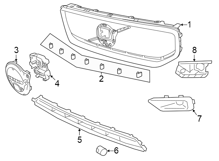 7Front bumper & grille.https://images.simplepart.com/images/parts/motor/fullsize/9775027.png