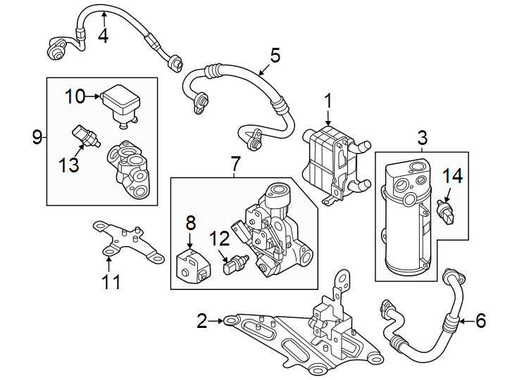 6Air conditioner & heater. Compressor & lines. Condenser.https://images.simplepart.com/images/parts/motor/fullsize/9775618.png