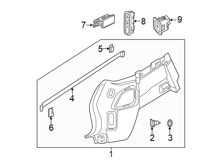 9Quarter panel. Interior trim.https://images.simplepart.com/images/parts/motor/fullsize/9775678.png