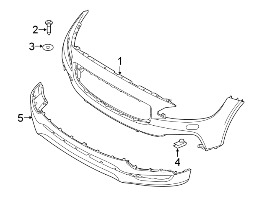 5Front bumper & grille. Bumper & components.https://images.simplepart.com/images/parts/motor/fullsize/9780010.png