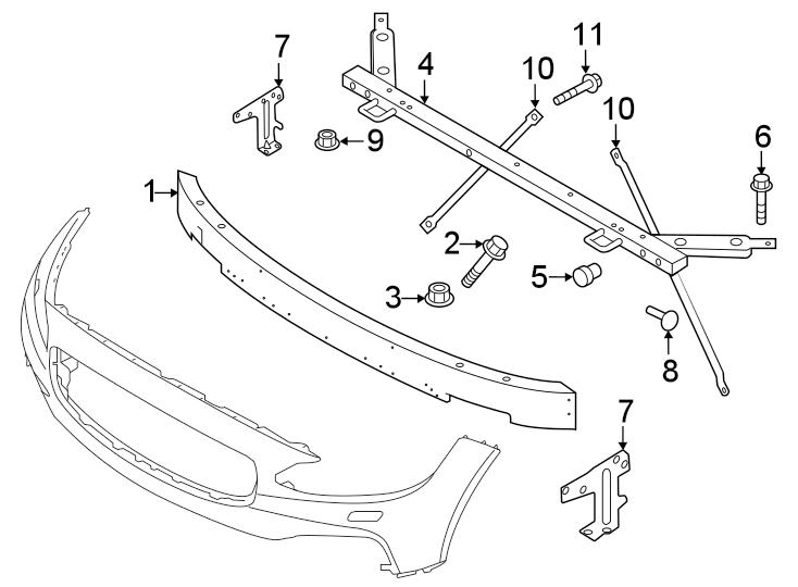 7Front bumper & grille. Bumper & components.https://images.simplepart.com/images/parts/motor/fullsize/9780025.png