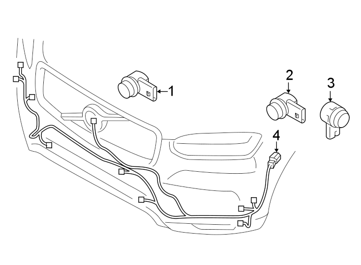 1Front bumper & grille. Electrical components.https://images.simplepart.com/images/parts/motor/fullsize/9780029.png