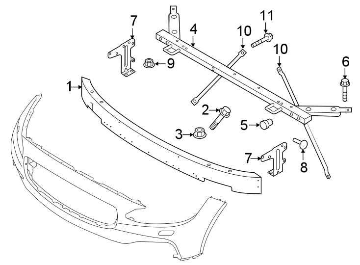 7Front bumper & grille. Bumper & components.https://images.simplepart.com/images/parts/motor/fullsize/9780042.png