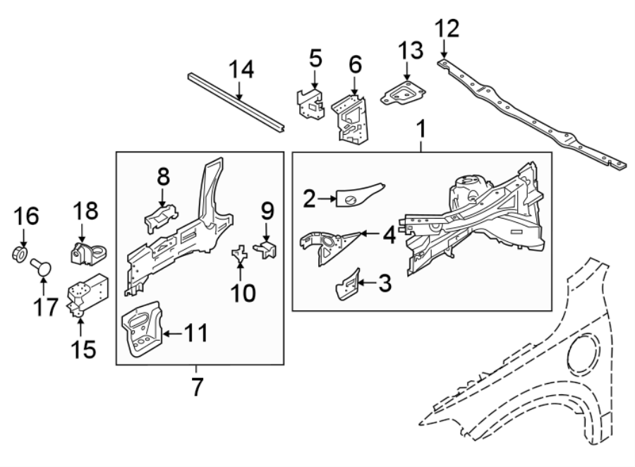 8Fender. Structural components & rails.https://images.simplepart.com/images/parts/motor/fullsize/9780152.png