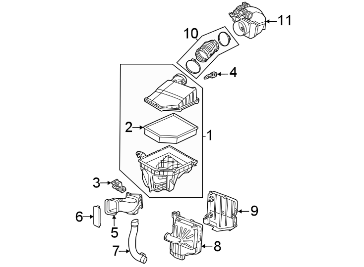 6Engine / transaxle. Air intake.https://images.simplepart.com/images/parts/motor/fullsize/9780281.png