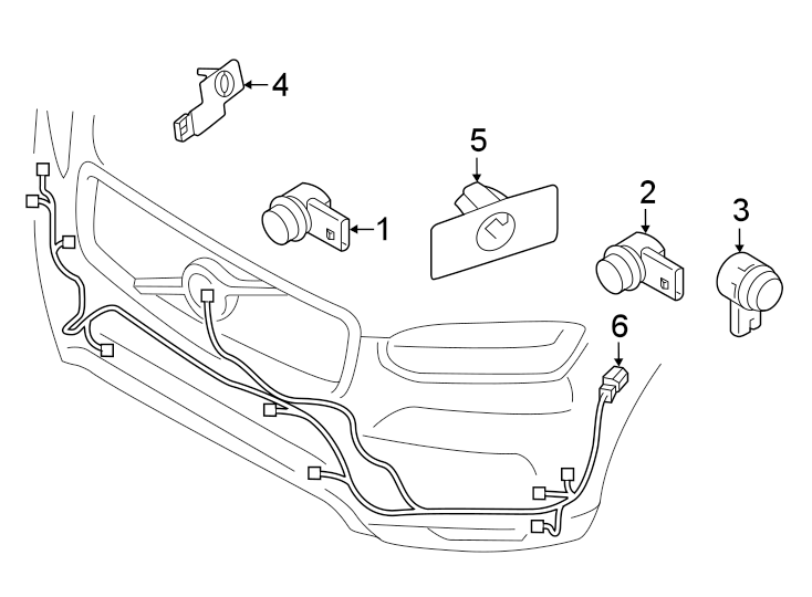 5Front bumper & grille. Electrical components.https://images.simplepart.com/images/parts/motor/fullsize/9785017.png