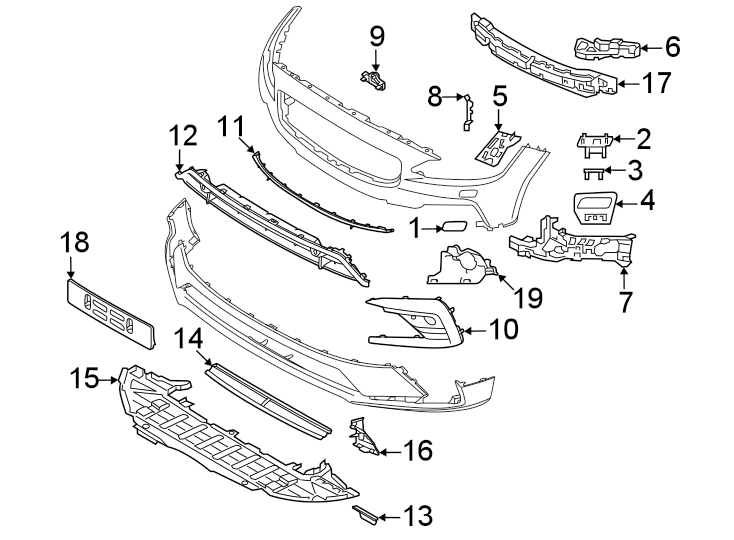 6Front bumper & grille. Bumper & components.https://images.simplepart.com/images/parts/motor/fullsize/9785019.png