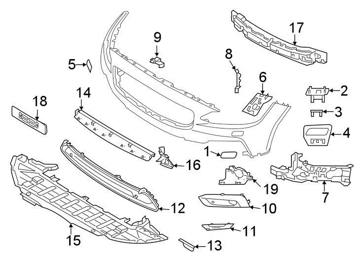 1Front bumper & grille. Bumper & components.https://images.simplepart.com/images/parts/motor/fullsize/9785034.png