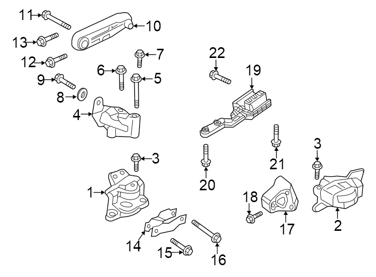 1Engine / transaxle. Engine & TRANS mounting.https://images.simplepart.com/images/parts/motor/fullsize/9785302.png