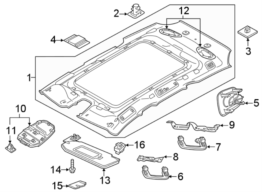 13Roof. Interior trim.https://images.simplepart.com/images/parts/motor/fullsize/9785530.png