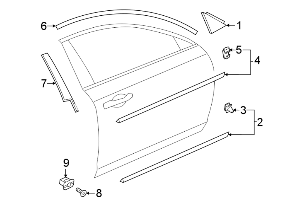 5FRONT DOOR. EXTERIOR TRIM.https://images.simplepart.com/images/parts/motor/fullsize/9785580.png